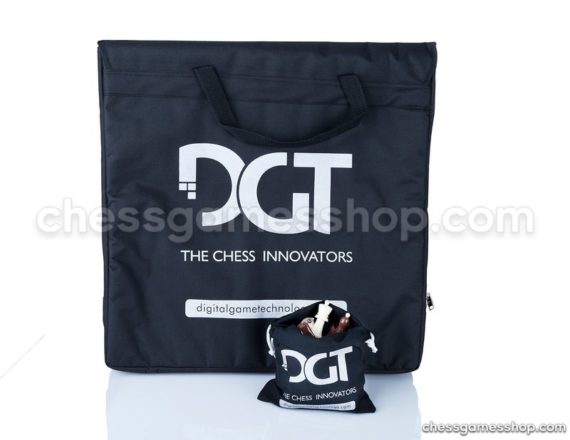 DGT Chess Carrying Bag BLACK for board, pieces, clock and accessories - suitable for e-boards or GO game to - BLACK - Image 3